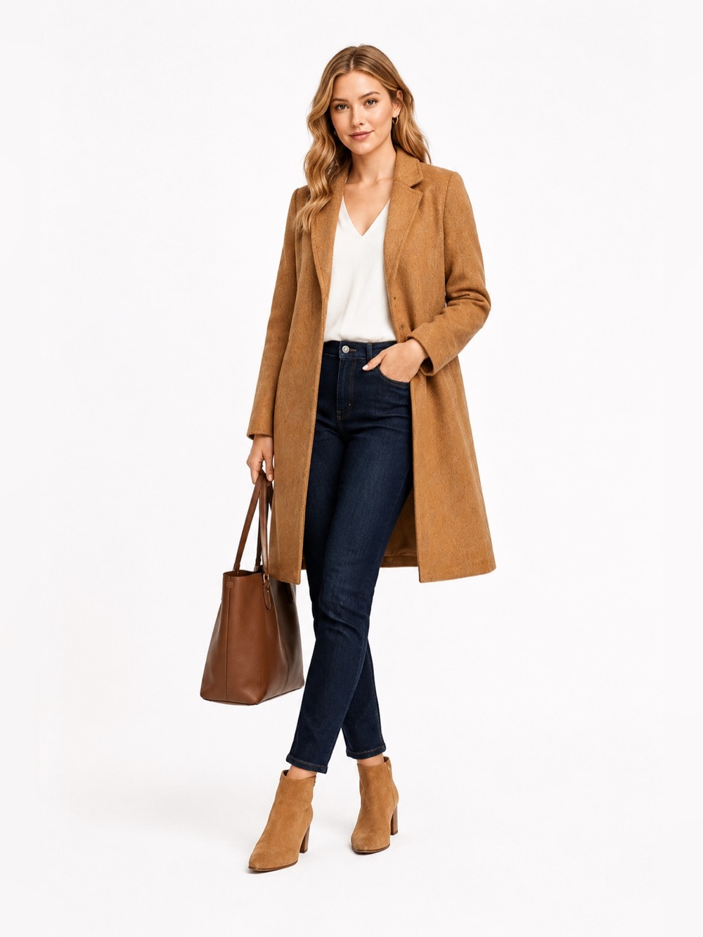 Vero Moda Camel Trench Coat